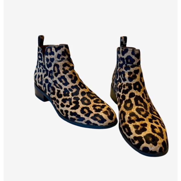 Franco Sarto Womens Leopard Print Ankle Boots Size 8.5 - Picture 1 of 4